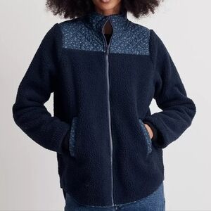 MADEWELL (Re)sourced Sherpa Zip-Front Fall Jacket